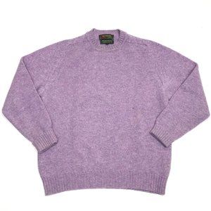 VTG Dumfries by McGhee 100% Scottish Wool Purple Pullover Sweater Large
